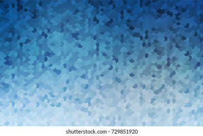 Light BLUE vector modern geometrical circle abstract background. Dotted texture template. Geometric pattern in halftone style with gradient. 