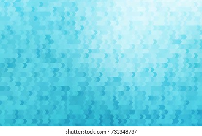Light BLUE vector modern geometrical background. Abstract template. Geometric pattern in square style with gradient.