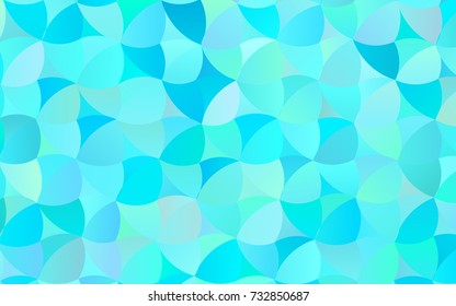 Light BLUE vector modern geometrical circle abstract background. Dotted texture template. Geometric pattern in halftone style with gradient. 
