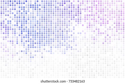 Light BLUE vector modern geometrical circle abstract background. Dotted texture template. Geometric pattern in halftone style with gradient. 