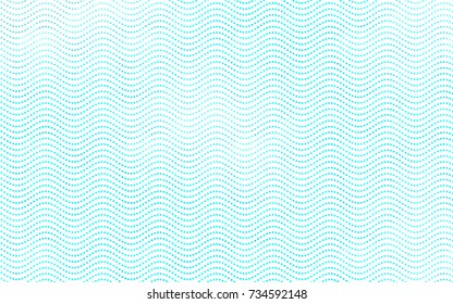 Light BLUE vector modern geometrical circle abstract background. Dotted texture template. Geometric pattern in halftone style with gradient. 