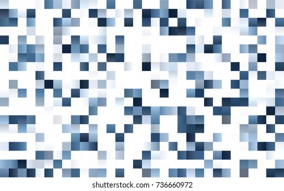 Light BLUE vector modern geometrical background. Abstract template. Geometric pattern in square style with gradient.