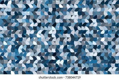 Light BLUE vector modern geometrical circle abstract background. Dotted texture template. Geometric pattern in halftone style with gradient. 