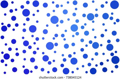 Light BLUE vector modern geometrical circle abstract background. Dotted texture template. Geometric pattern in halftone style with gradient. 