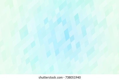 Light BLUE vector modern geometrical background. Abstract template. Geometric pattern in square style with gradient.