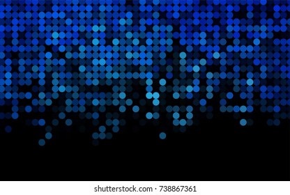 Light BLUE vector modern geometrical circle abstract background. Dotted texture template. Geometric pattern in halftone style with gradient. 