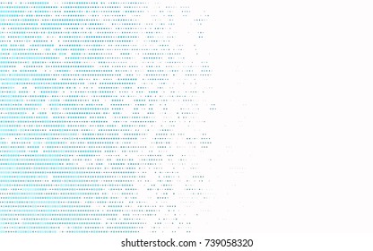 Light BLUE vector modern geometrical circle abstract background. Dotted texture template. Geometric pattern in halftone style with gradient. 
