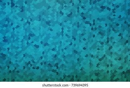 Light BLUE vector modern geometrical circle abstract background. Dotted texture template. Geometric pattern in halftone style with gradient. 