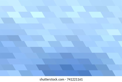 Light BLUE vector modern geometrical background. Abstract template. Geometric pattern in square style with gradient.