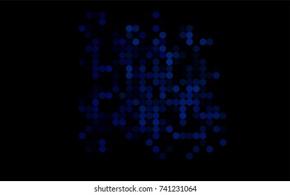 Light BLUE vector modern geometrical circle abstract background. Dotted texture template. Geometric pattern in halftone style with gradient. 