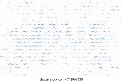 Light BLUE vector modern geometrical circle abstract background. Dotted texture template. Geometric pattern in halftone style with gradient. 