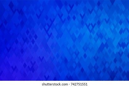 Light BLUE vector modern geometrical background. Abstract template. Geometric pattern in square style with gradient.