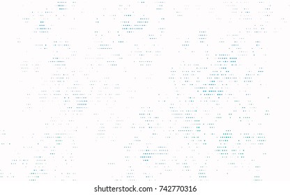 Light BLUE vector modern geometrical circle abstract background. Dotted texture template. Geometric pattern in halftone style with gradient. 