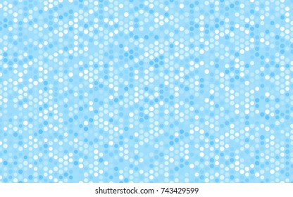 Light BLUE vector modern geometrical circle abstract background. Dotted texture template. Geometric pattern in halftone style with gradient. 