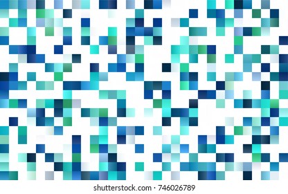 Light BLUE vector modern geometrical background. Abstract template. Geometric pattern in square style with gradient.