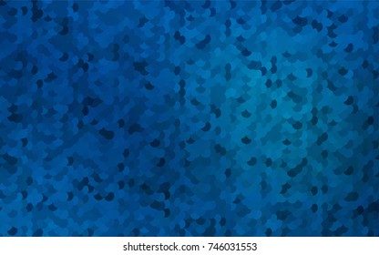 Light BLUE vector modern geometrical circle abstract background. Dotted texture template. Geometric pattern in halftone style with gradient. 