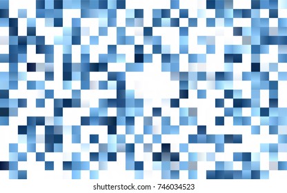 Light BLUE vector modern geometrical background. Abstract template. Geometric pattern in square style with gradient.