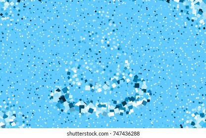 Light BLUE vector modern geometrical background. Abstract template. Geometric pattern in square style with gradient.