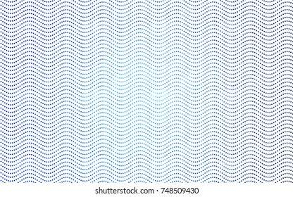 Light BLUE vector modern geometrical circle abstract background. Dotted texture template. Geometric pattern in halftone style with gradient. 