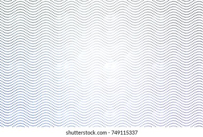 Light BLUE vector modern geometrical circle abstract background. Dotted texture template. Geometric pattern in halftone style with gradient. 