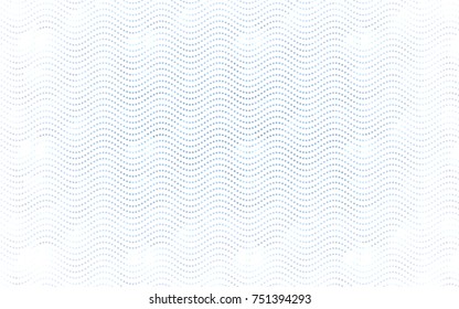 Light BLUE vector modern geometrical circle abstract background. Dotted texture template. Geometric pattern in halftone style with gradient. 