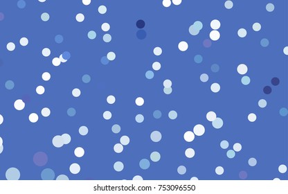 Light BLUE vector modern geometrical circle abstract background. Dotted texture template. Geometric pattern in halftone style with gradient. 