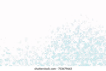 Light BLUE vector modern geometrical circle abstract background. Dotted texture template. Geometric pattern in halftone style with gradient. 