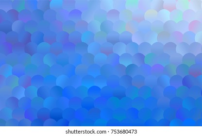 Light BLUE vector modern geometrical circle abstract background. Dotted texture template. Geometric pattern in halftone style with gradient. 