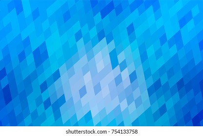 Light BLUE vector modern geometrical background. Abstract template. Geometric pattern in square style with gradient.