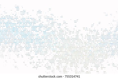 Light BLUE vector modern geometrical circle abstract background. Dotted texture template. Geometric pattern in halftone style with gradient. 