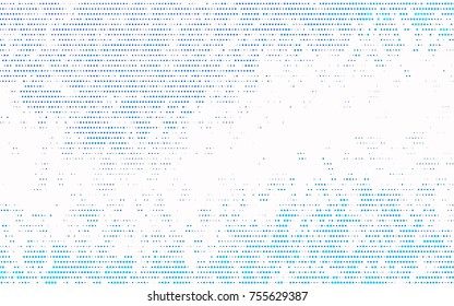 Light BLUE vector modern geometrical circle abstract background. Dotted texture template. Geometric pattern in halftone style with gradient. 