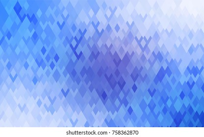 Light BLUE vector modern geometrical background. Abstract template. Geometric pattern in square style with gradient.