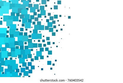 Light BLUE vector modern geometrical background. Abstract template. Geometric pattern in square style with gradient.