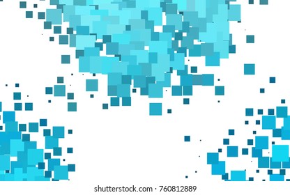 Light BLUE vector modern geometrical background. Abstract template. Geometric pattern in square style with gradient.