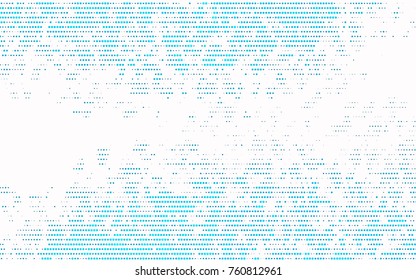 Light BLUE vector modern geometrical circle abstract background. Dotted texture template. Geometric pattern in halftone style with gradient. 