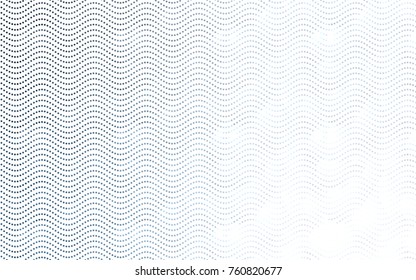 Light BLUE vector modern geometrical circle abstract background. Dotted texture template. Geometric pattern in halftone style with gradient. 