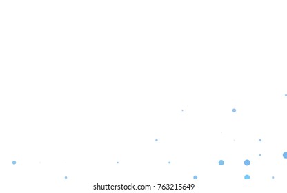 Light BLUE vector modern geometrical circle abstract background. Dotted texture template. Geometric pattern in halftone style with gradient. 
