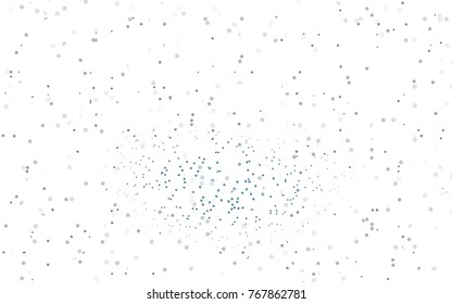 Light BLUE vector modern geometrical circle abstract background. Dotted texture template. Geometric pattern in halftone style with gradient. 