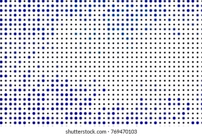 Light BLUE vector modern geometrical circle abstract background. Dotted texture template. Geometric pattern in halftone style with gradient. 