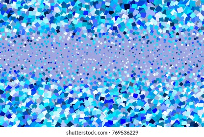Light BLUE vector modern geometrical background. Abstract template. Geometric pattern in square style with gradient.