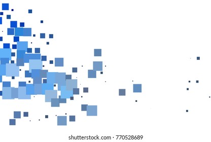 Light BLUE vector modern geometrical background. Abstract template. Geometric pattern in square style with gradient.