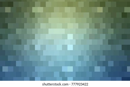 Light BLUE vector modern geometrical background. Abstract template. Geometric pattern in square style with gradient.