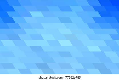 Light BLUE vector modern geometrical background. Abstract template. Geometric pattern in square style with gradient.