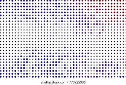 Light BLUE vector modern geometrical circle abstract background. Dotted texture template. Geometric pattern in halftone style with gradient. 