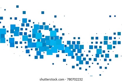 Light BLUE vector modern geometrical background. Abstract template. Geometric pattern in square style with gradient.