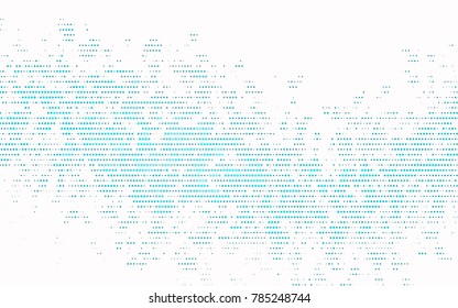 Light BLUE vector modern geometrical circle abstract background. Dotted texture template. Geometric pattern in halftone style with gradient. 