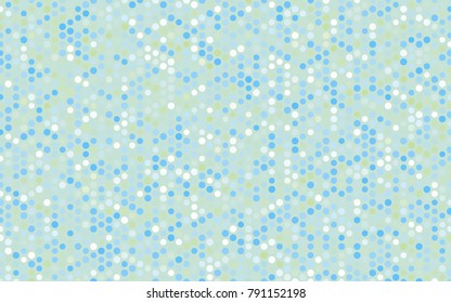 Light BLUE vector modern geometrical circle abstract background. Dotted texture template. Geometric pattern in halftone style with gradient. 