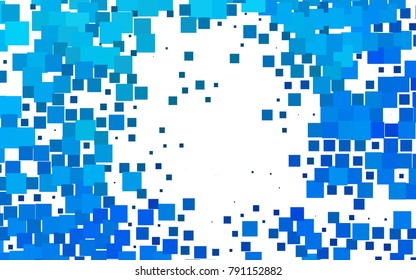 Light BLUE vector modern geometrical background. Abstract template. Geometric pattern in square style with gradient.