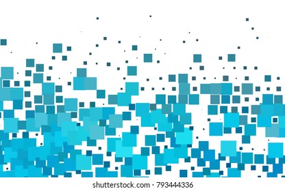 Light BLUE vector modern geometrical background. Abstract template. Geometric pattern in square style with gradient.