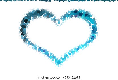 Light BLUE vector modern geometrical background. Abstract template. Geometric pattern in square style with gradient.